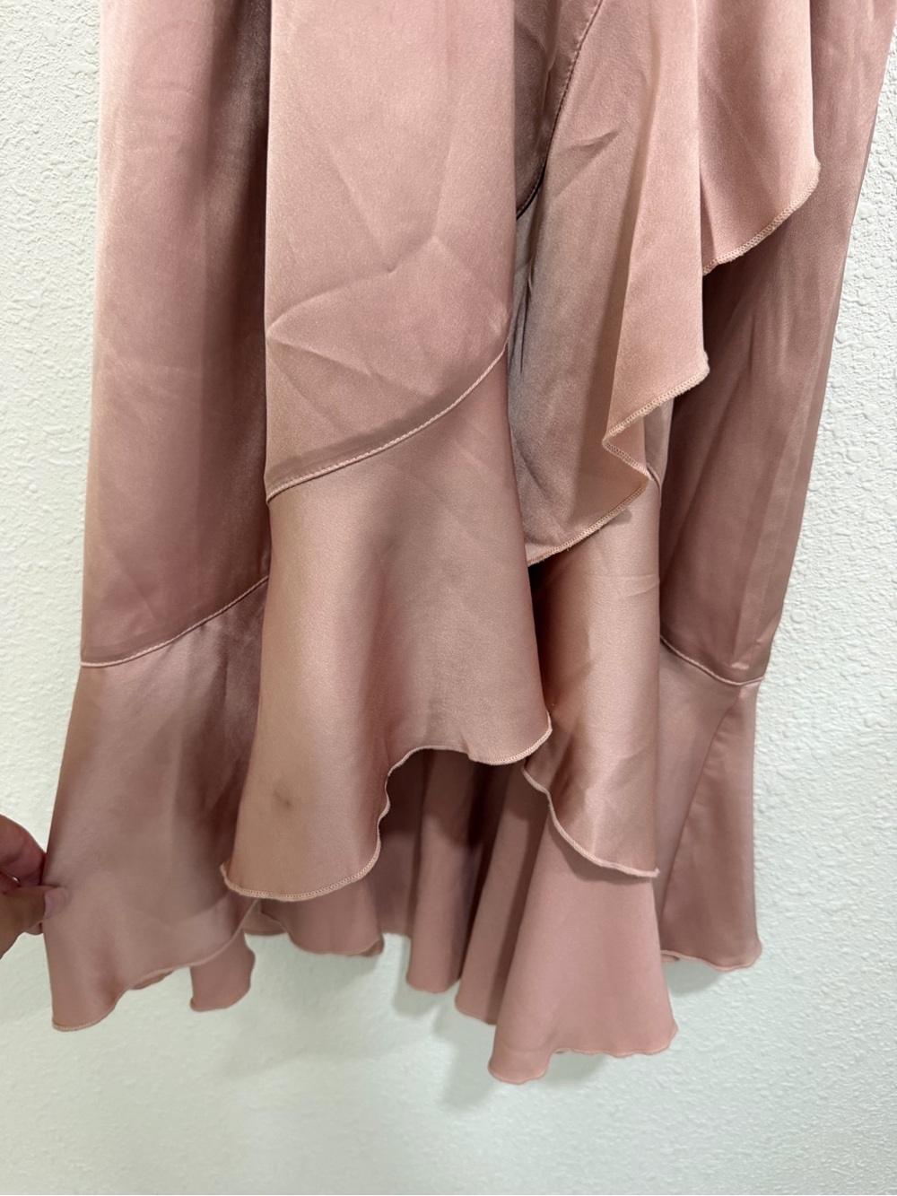 Show Me Your MUMU Samantha Ruffle Wrap Maxi Dress - Champagne Rose Gold - Picture 6 of 8